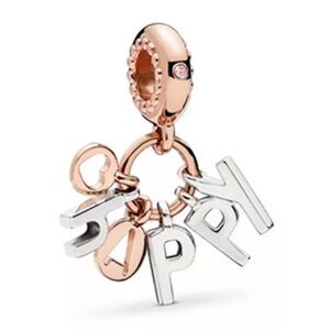 “happy” Sterling Silver Charm